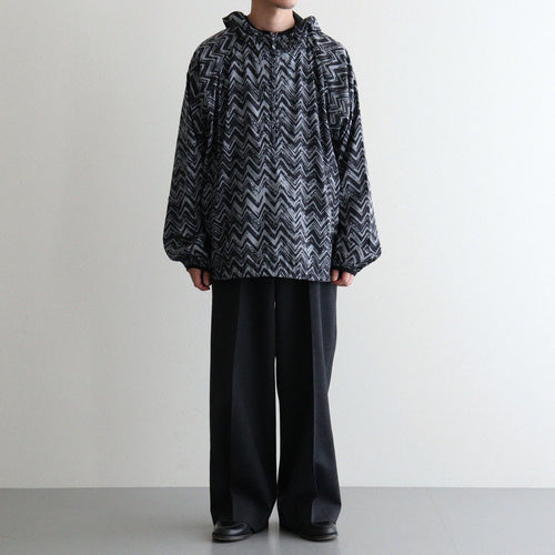 FLAT FRONT WIDE TROUSERS #CHARCOAL [A26C07PT03C]