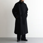 Wool Gabardine Trench Coat #BlackNavy [BHS25F006]