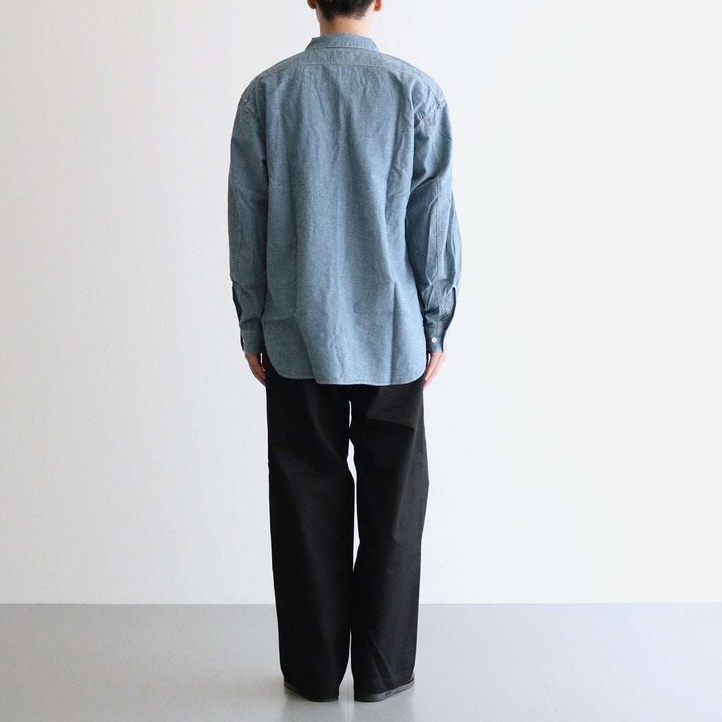 CHAMBRAY WORKADAY LS SHIRT #INDIGO(FADE) [PMAT-LS05]