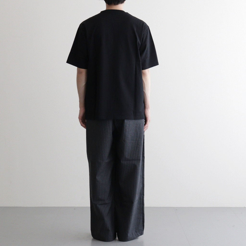 WIDE CYLINDER FIT EASY PANTS #GRAY STRIPE [M26A11PT01C]