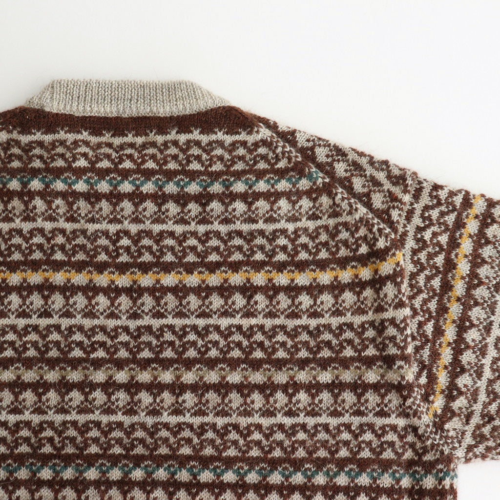 FAIR ISLE SWEATER #BEIGE [PMAS-KN05]