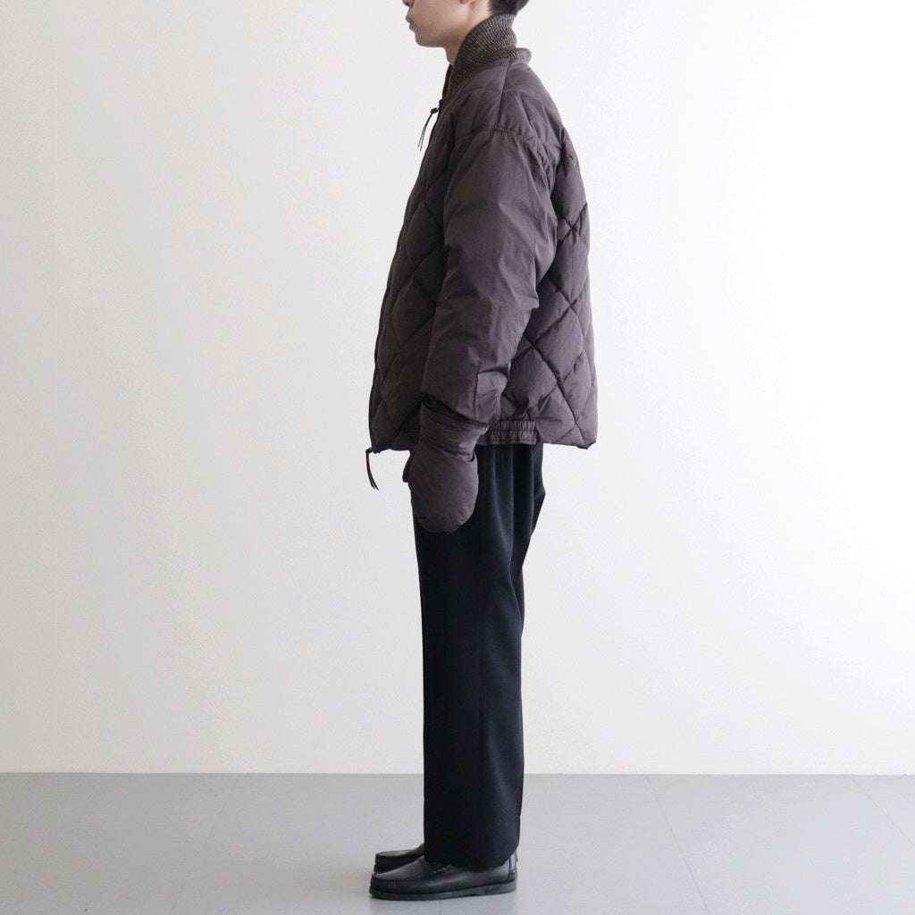 HIGH-COUNT SILK MITTEN PUFF JACKET #WHISKY [252OJ-JK13]