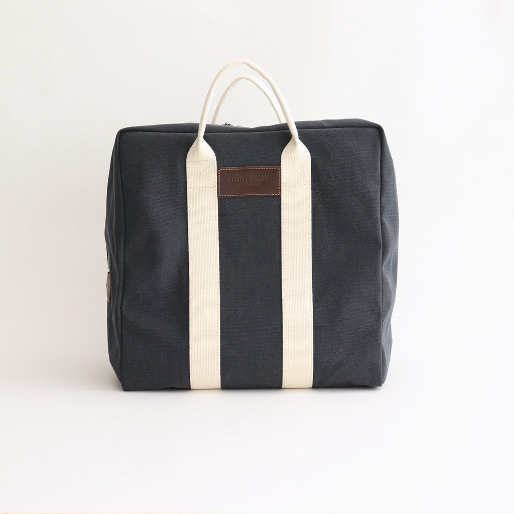 DUCK CLOTH BOSTON BAG #FADE NAVY [PMAT-AC02]