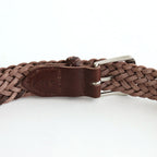LEATHER MESH BELT #BROWN [PMAT-AC07]