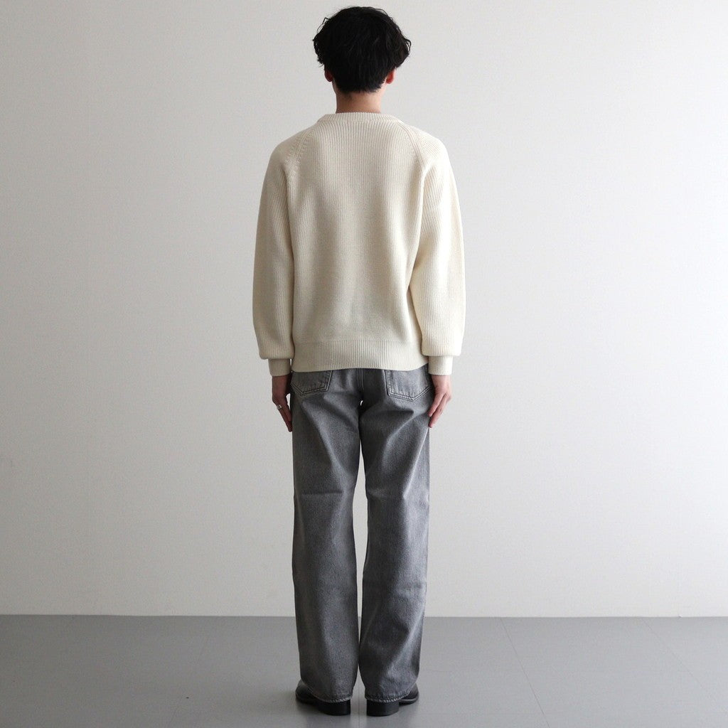 NON MULESING WOOL KN C/N P/O #WHITE [16542 60367]