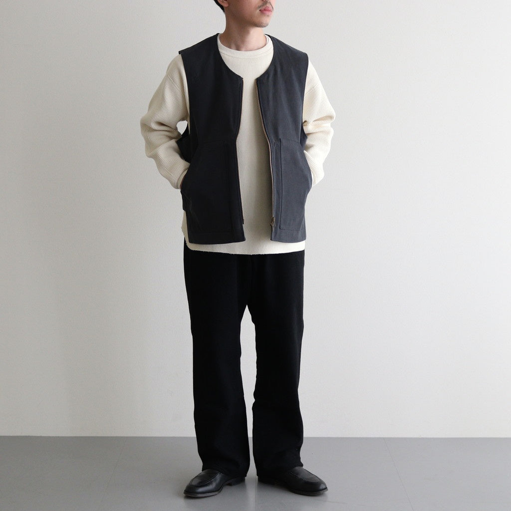 DUCK CLOTH WORKADAY VEST #FADE NAVY [PMAS-VT02]