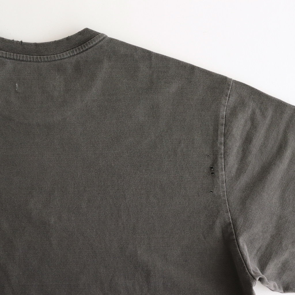 CREW NECK DAMAGED TEE #DAMAGED [M25B11CS01B]