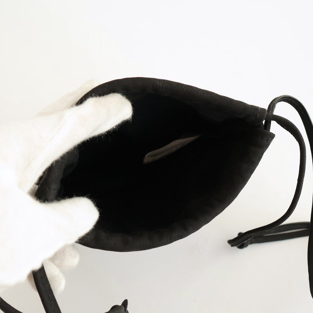 DRAWSTRING BAG #BLACK [BG-32-C-NUBCK-4]