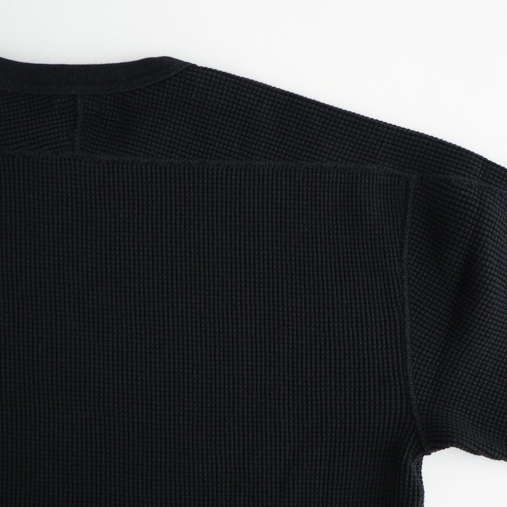 HEAVY WAFFLE TOP #INK BLACK [PMAU-CL01]