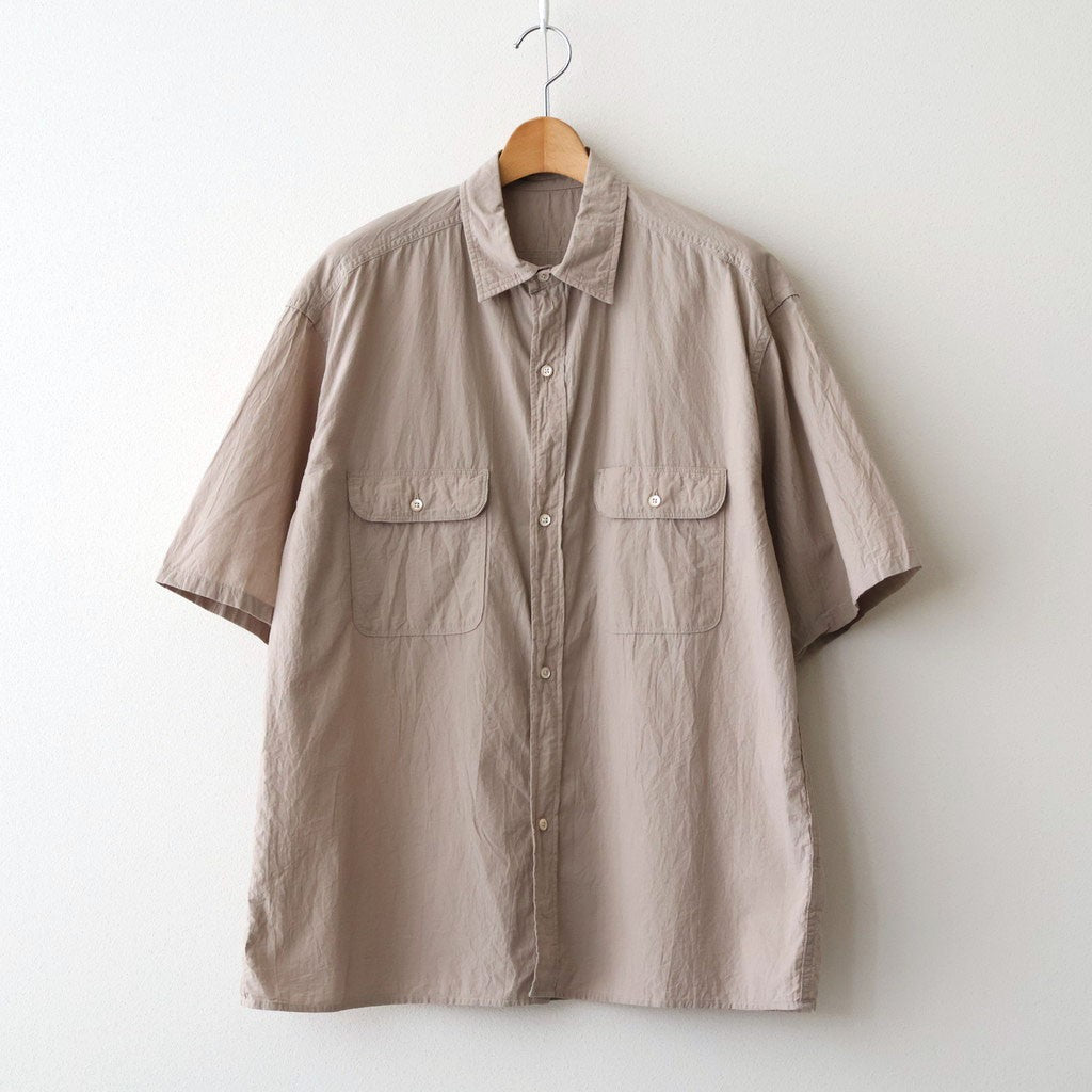 Hard Twist Chambray Work Shirt S/S #Beige [bROOTS26S4]