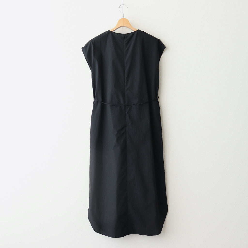 Chambray Sleeveless Dress #Black [BHSW25S10]