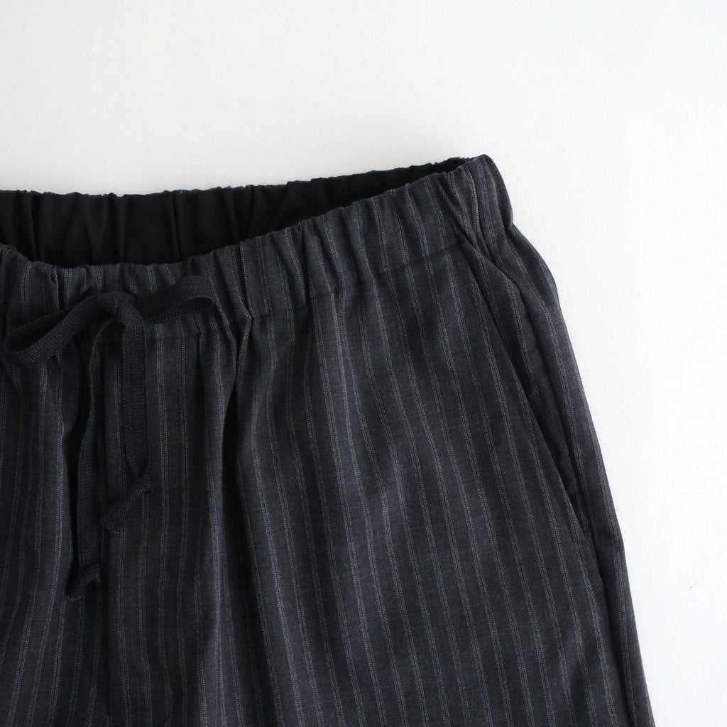 WIDE CYLINDER FIT EASY PANTS #GRAY STRIPE [M26A11PT01C]