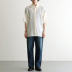Silk-Co Voile Half-Sleeve Shirt #Ivory [BHS26S036SiCo]