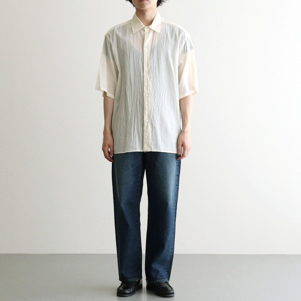 Silk-Co Voile Half-Sleeve Shirt #Ivory [BHS26S036SiCo]