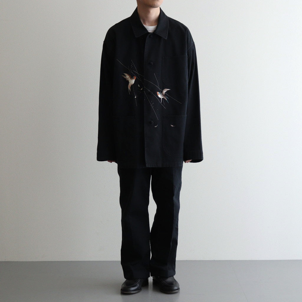 PATINA HERRINGBONE SOUVENIR JACKET #ONYX [251OJ-JK16]