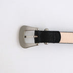 NARROW WESTERN BELT #BLACK [AC-11-C-OSTRICH-4]