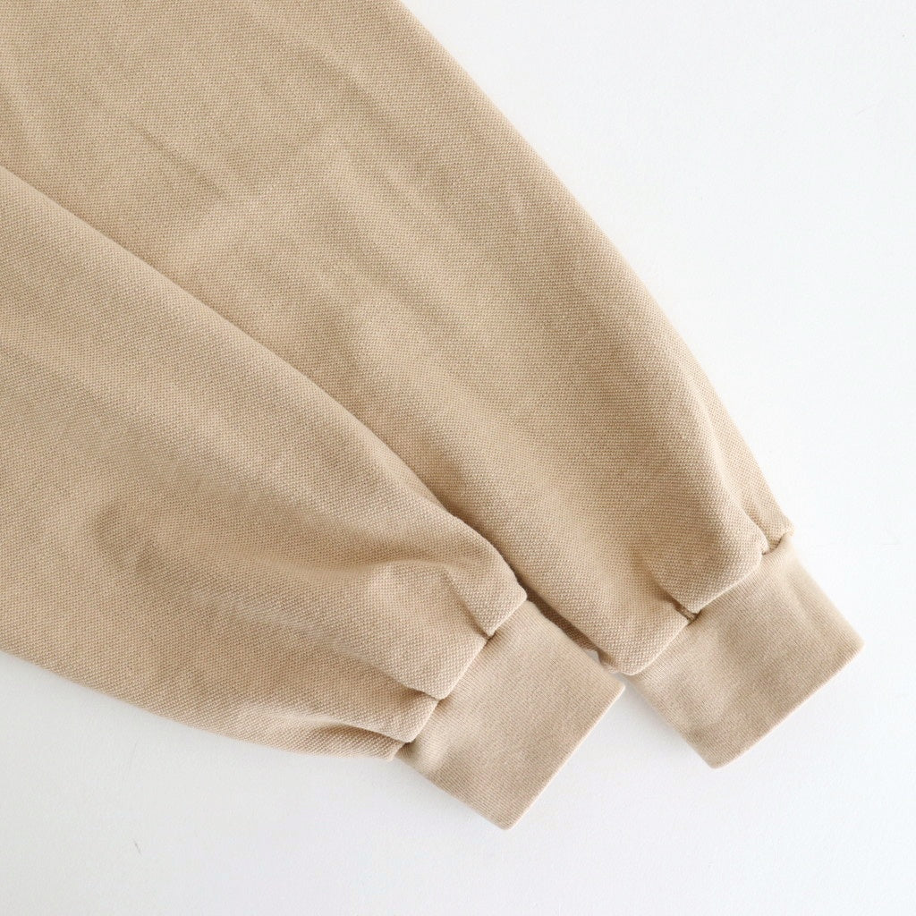 SEED STITCH LONG SLEEVE TOP #SAND BEIGE [PMAT-CL03]