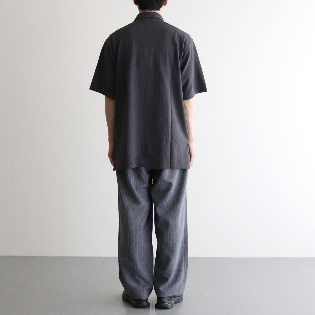 Moss Stitch Field Big Polo #Charcoal [N25SH091]