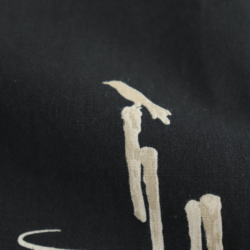 ORIGINAL PRINTED OPEN COLLAR SHIRTS (Animal Drawing) Long-sleeve #ONYX [251OJ-SH18]