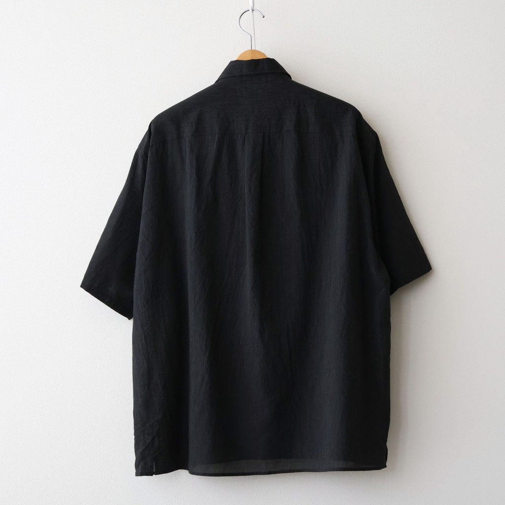 Silk-Co Voile Half-Sleeve Shirt #HeatherCharcoal [BHS26S036SiCo]