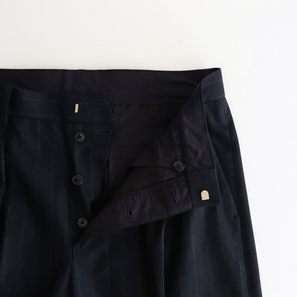 WO/Ca 2tuck Wide Tapered Trousers #NAVY ST [NEP-AW2426]