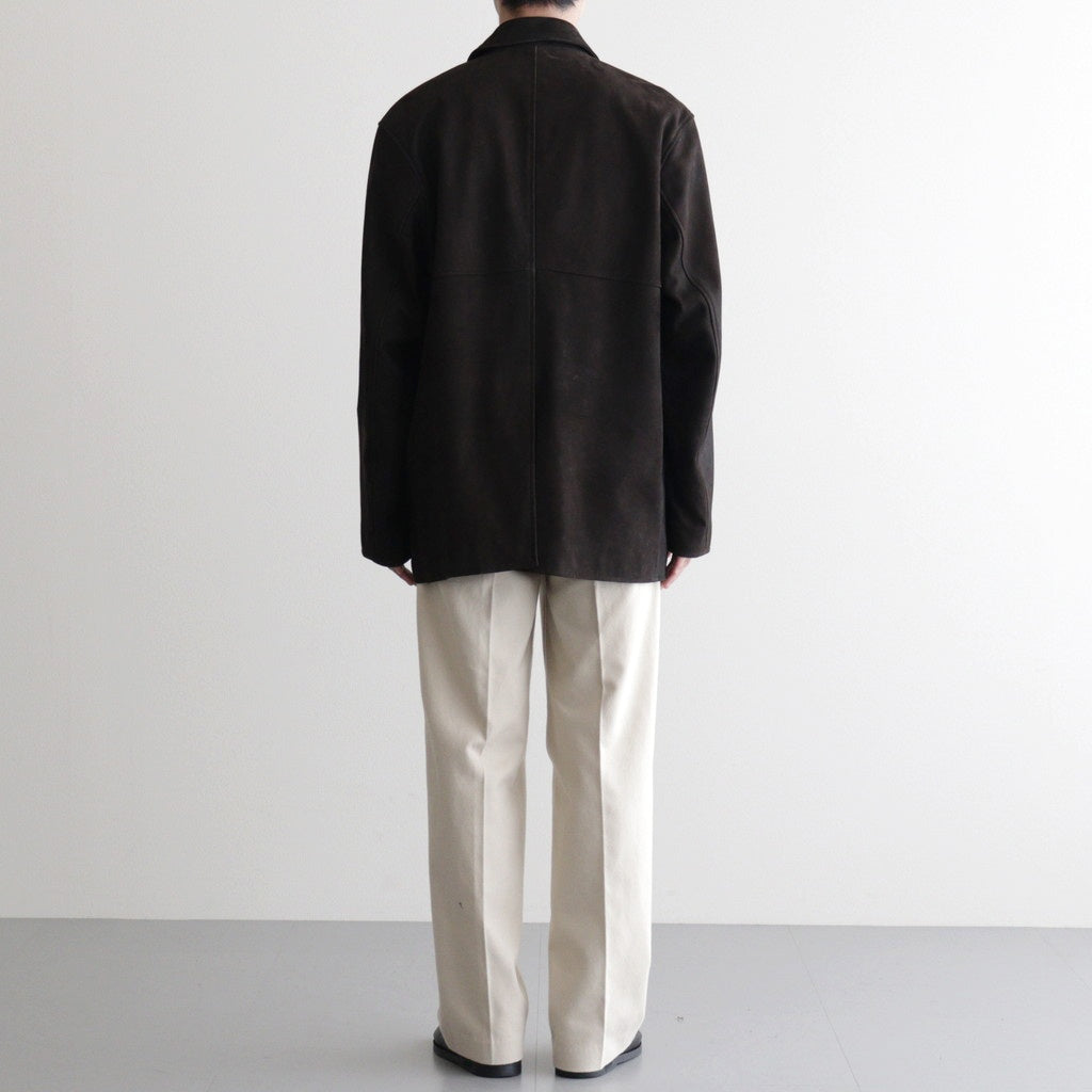 DOUBLE BREASTED JKT #BROWN [SH-62-C-NUBCK-4]