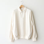 Co/Silk Nep Harf-Zip Shirt #Ivory [BHS25S037]