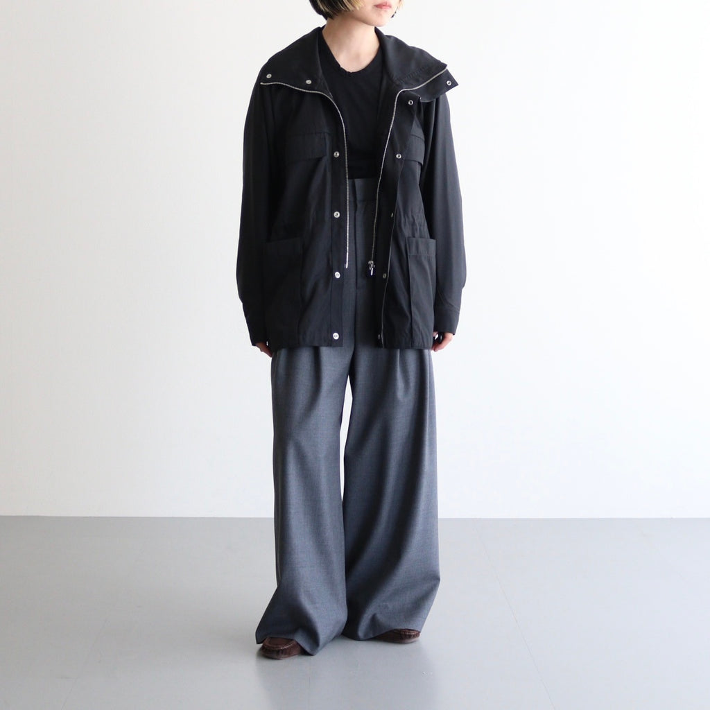 HIGH COUNT DOUBLE TWILL POLYESTER BZ #010 BLACK [16852 25022]