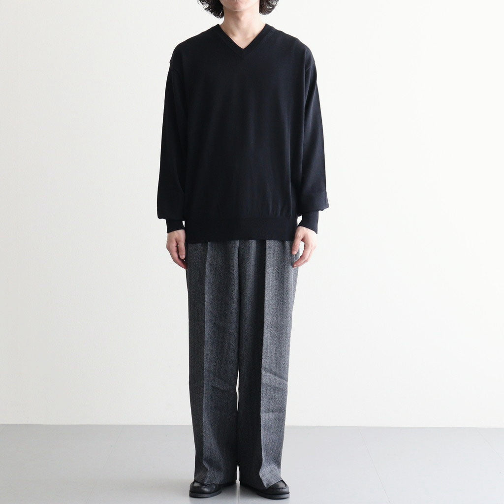 BABY WOOL V NECK #BLACK [BN-26FM-041]