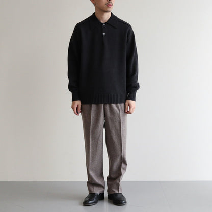 KNIT POLO #GRAPHITE [PMAS-KN04]