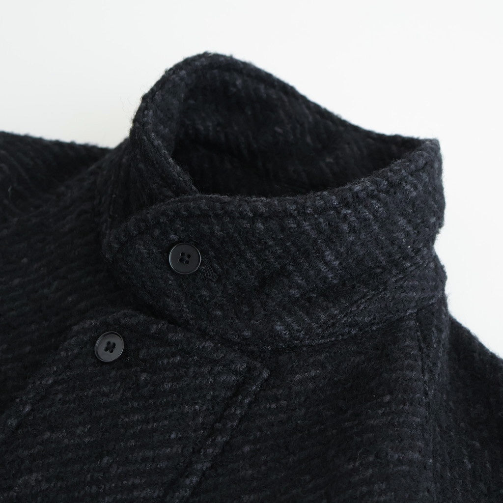 ROUND-COLLAR MOTORING JACKET #ONYX [252OJ-JK04]