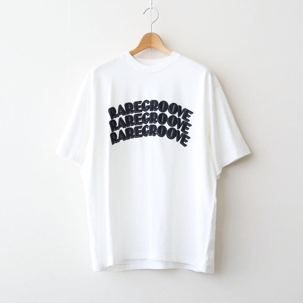 RAREGROOVE Print Tee WIDE #White×Black-PT [bROOTS25S34S26B]