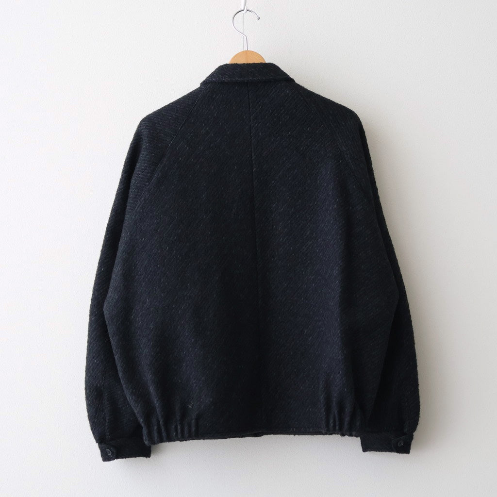 ROUND-COLLAR MOTORING JACKET #ONYX [252OJ-JK04]