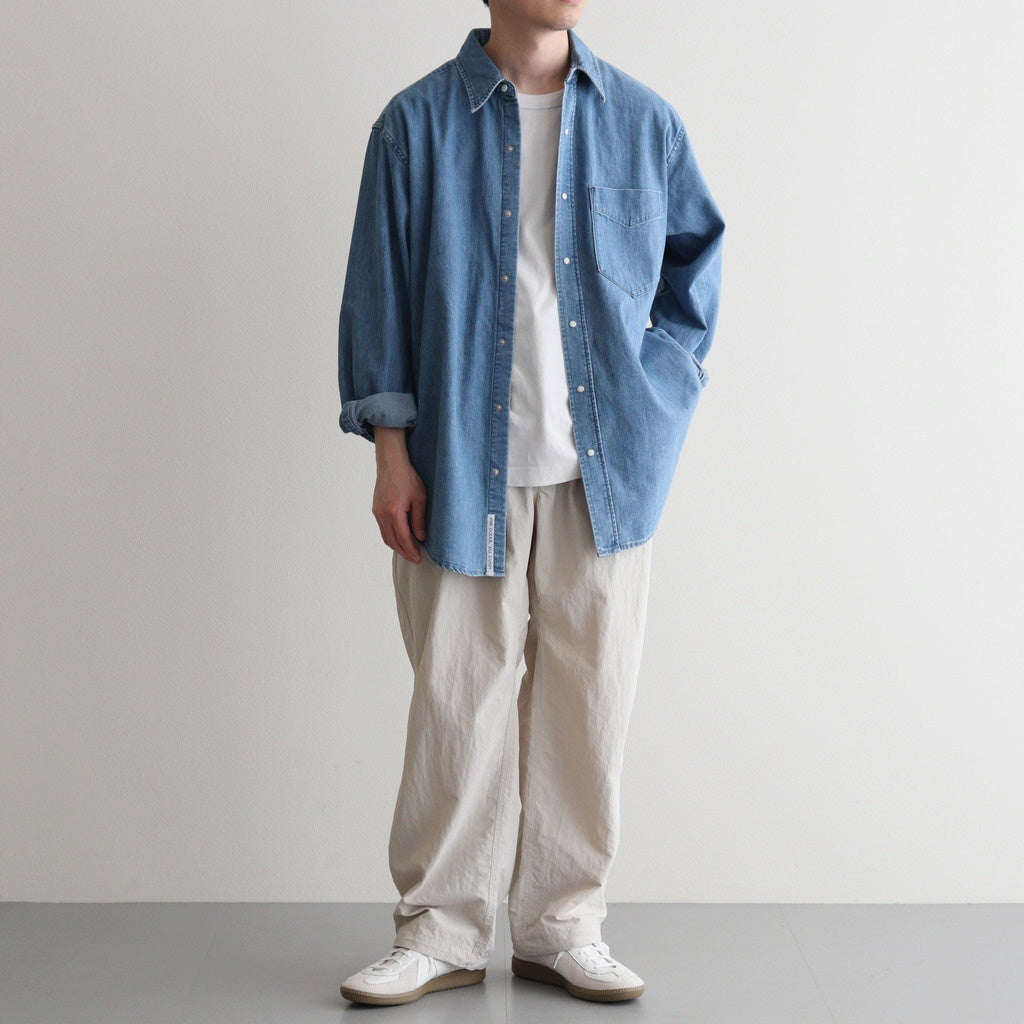 Regular Collar Light Denim Shirt #Indigo [S25SG087]