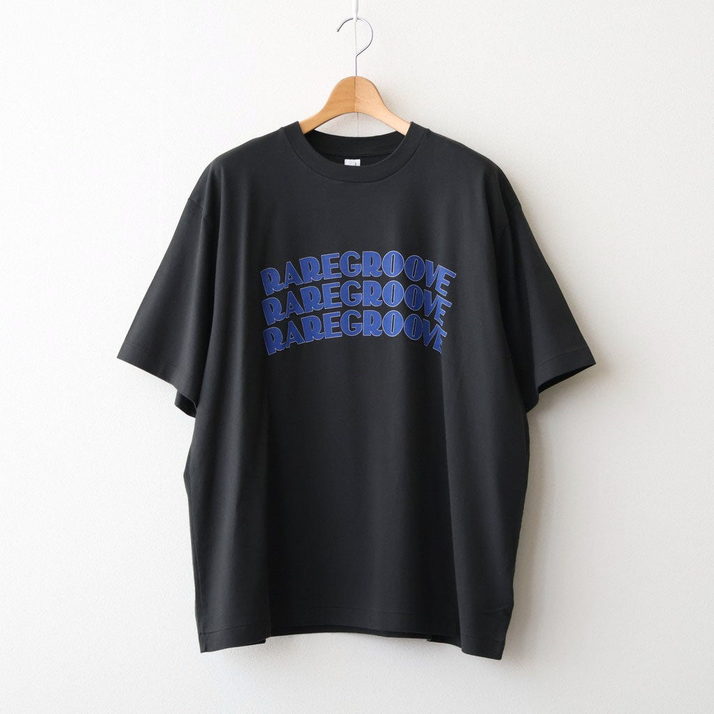 RAREGROOVE Print Tee WIDE #InkBlack×Blue-PT [bROOTS25S34S26B]