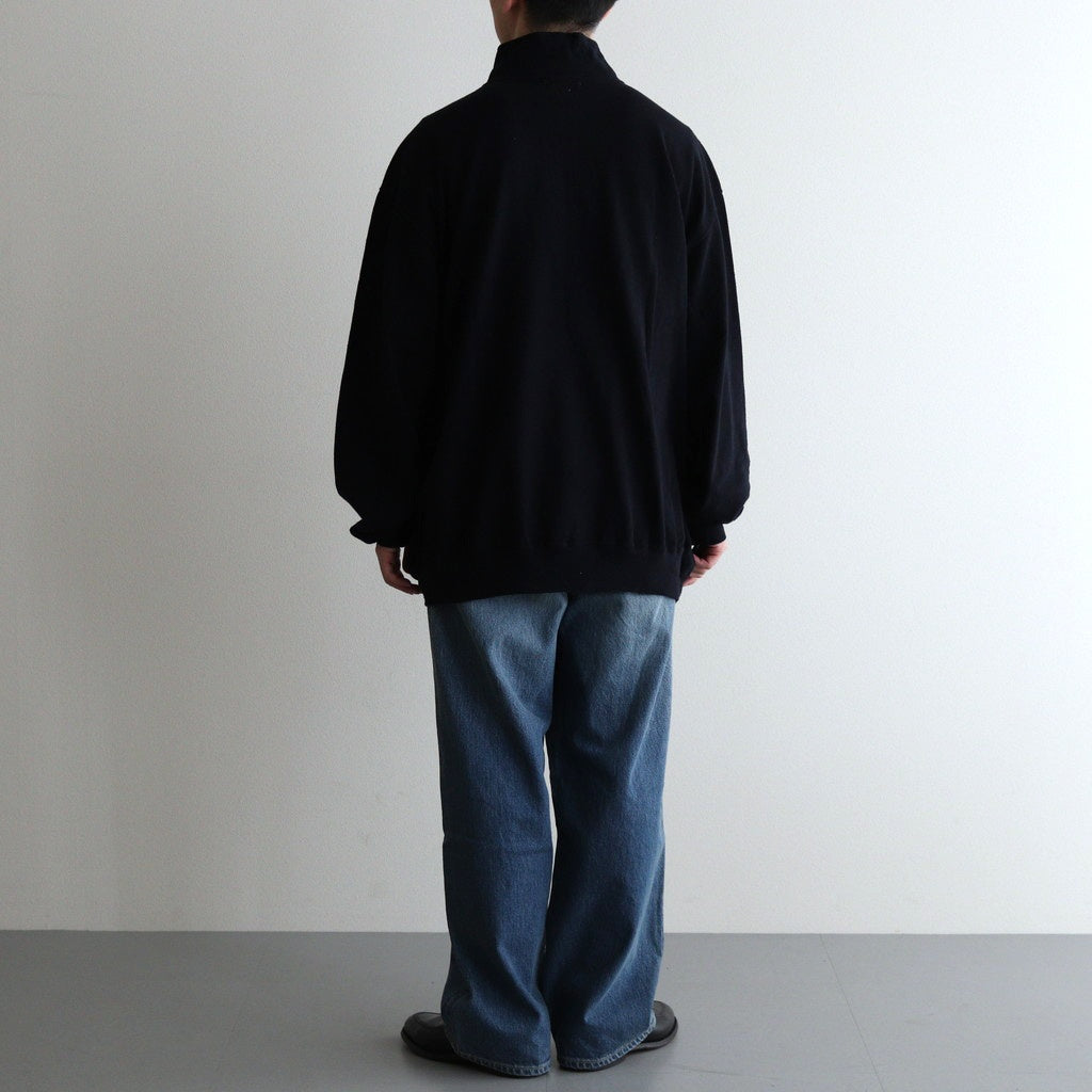 Co/Silk Nep Harf-Zip #BlackNavy [BHS24F038Si]