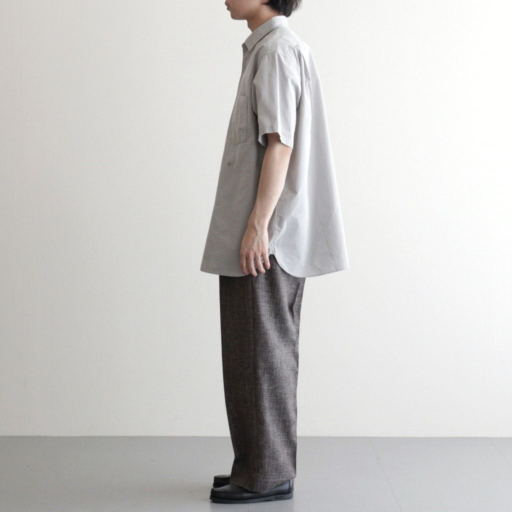 Regular Collar Wind S/S Shirt #Gray [S26SG088]