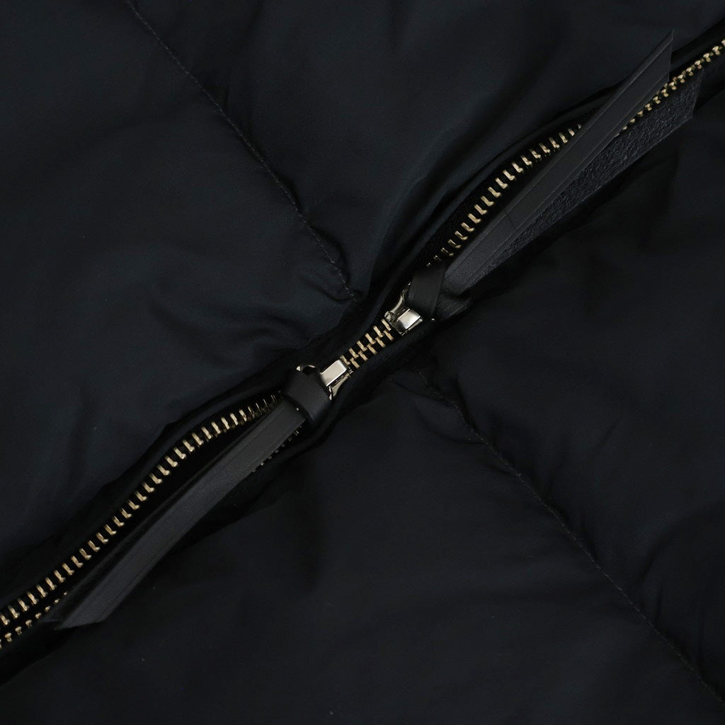 HIGH-COUNT SILK PUFF VEST #BLACK [252OJ-VT02]