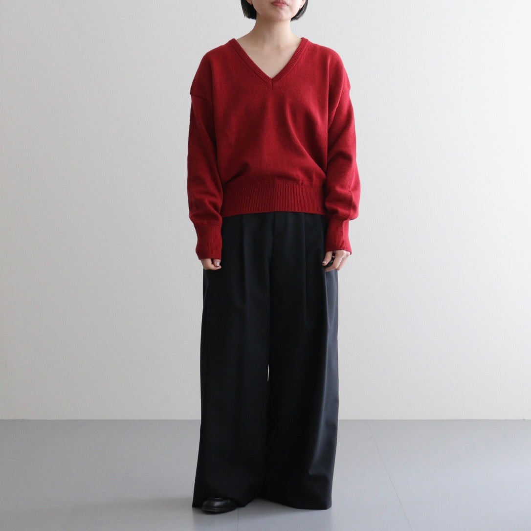 Cashmere V-neck Pullover #RED [NEP-AW2415UNI]