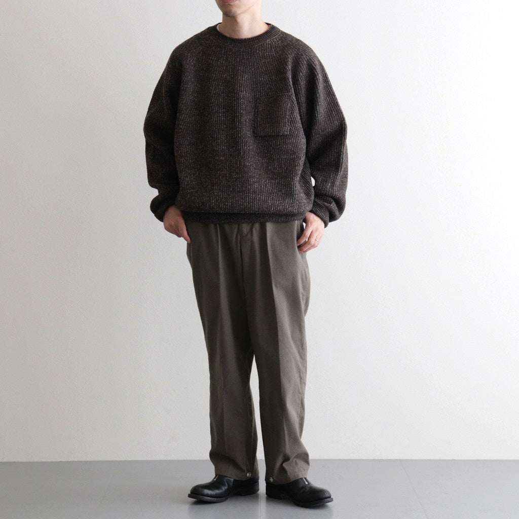 BLENDED KEMPI CREW-NECK SWEATER #BARK [252OJ-KN01]