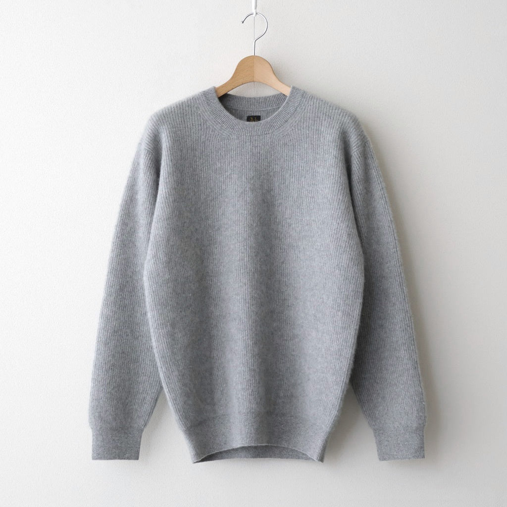 CASHMERE FOX CREW NECK #GRAY [BN-25FM-053]