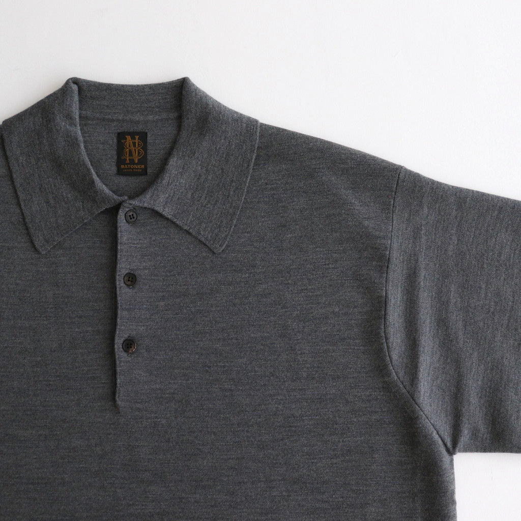 32G SMOOTH WOOL POLO #GRAY [BN-24FM-024]