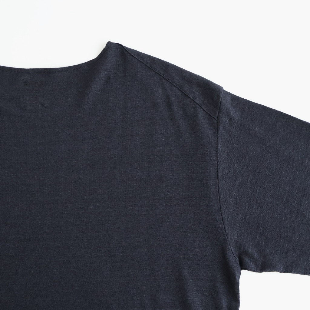 NORMANDY LINEN BASQUE SHIRT #NAVY [BN-26SM-072]