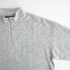 THERMAL FLEECE HALF ZIP TOP #LIGHT GREY [SM62MC002]