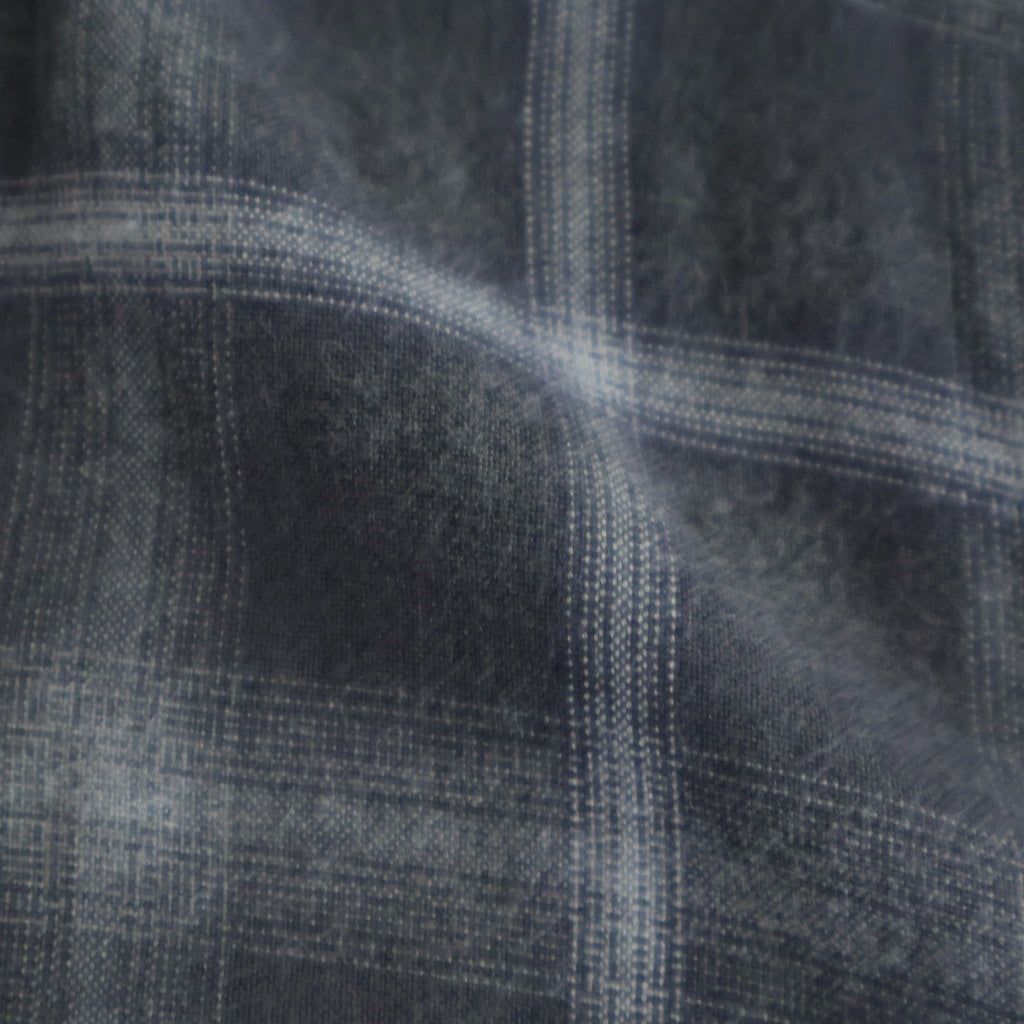 BRUSHED RAYON CHECK OPEN/C SH #021 GREY CHECK [17052 50062]