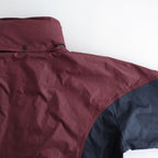 HOODED WIND BREAKER WAXFINISH #WINE/NAVY [DNS26B01-B]