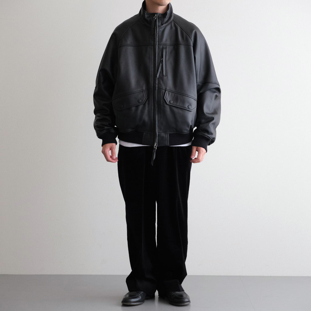 HIGH NECK BLOUSON #BLACK [SH-68-C-SHEEP-4]