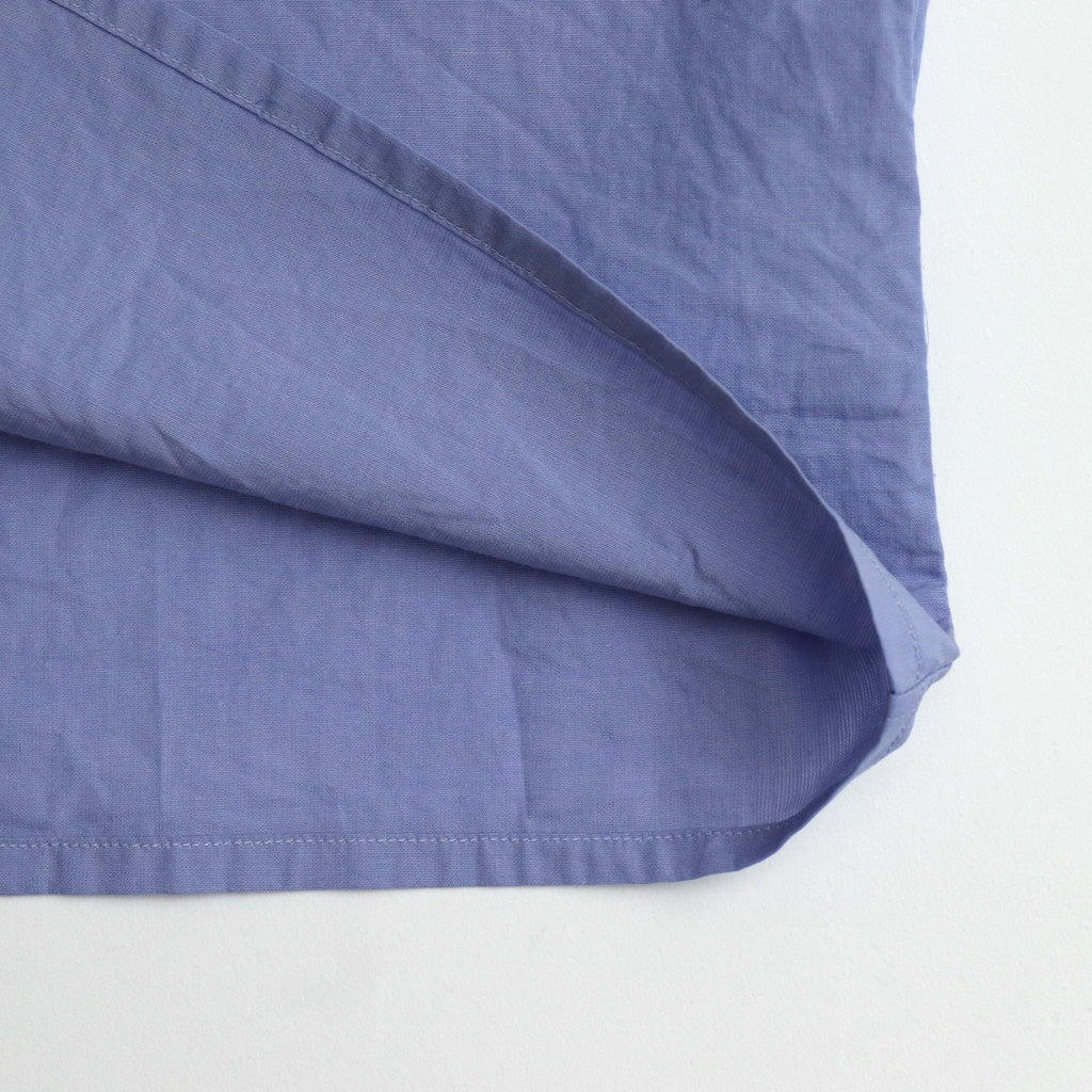 Chambray Open-Collar Shirt #Saxe [BHS25S021]