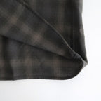 DOUBLE POCKET OPEN COLLAR L/S SHIRT #GRAY CHECK [M25C22SH02C]