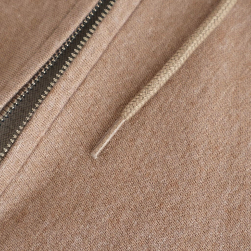 Thin-Sweat Hoodie Zip #HeatherBeige [bROOTS25S24S26]